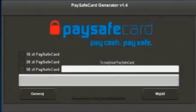 paysafecard free code generator